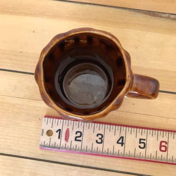 Takahashi Le Chef Stoneware Pottery Coffee Mug Vintage Face Cup Brown Glaze - Picture 6 of 7